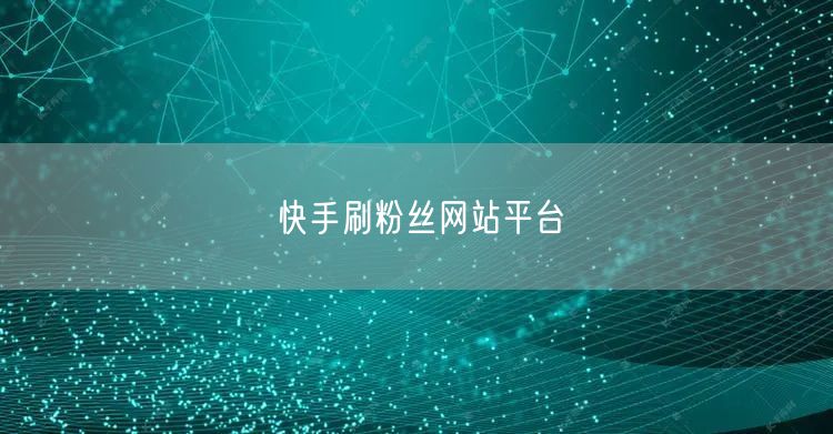 快手刷粉丝网站平台